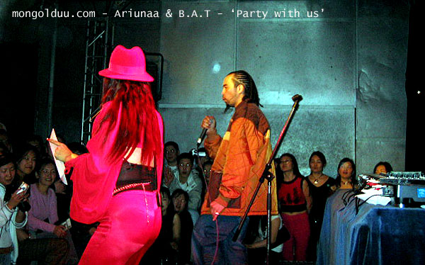 Ariunaa & B.A.T singing thier new song 'Party with us'